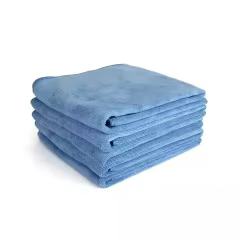16x24inch Blue Microfibre Polyester Car Care Cloth 500gsm 1200gsm for Detailing Cleaning Drying Washing Towel with Print Logo