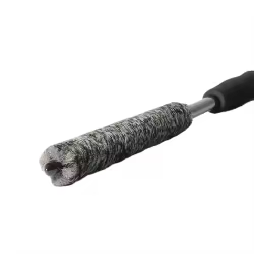 18-Inch Black Wool Wheel Hub Brush for Car Wash Premium Car Wash Brushes