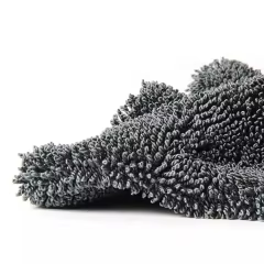 Gray 1200 Gsm 36x36 cm Drying Cloth Car Microfiber Twisted Towel