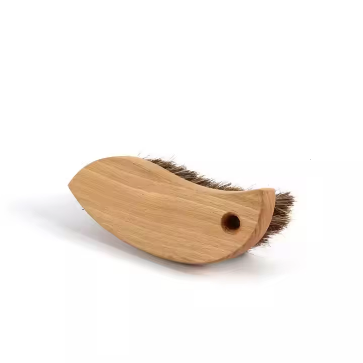 S -shaped Wooden Handle High -density Horse Bristles Leather Brush Car Interior Cleaning Details Brush for Care