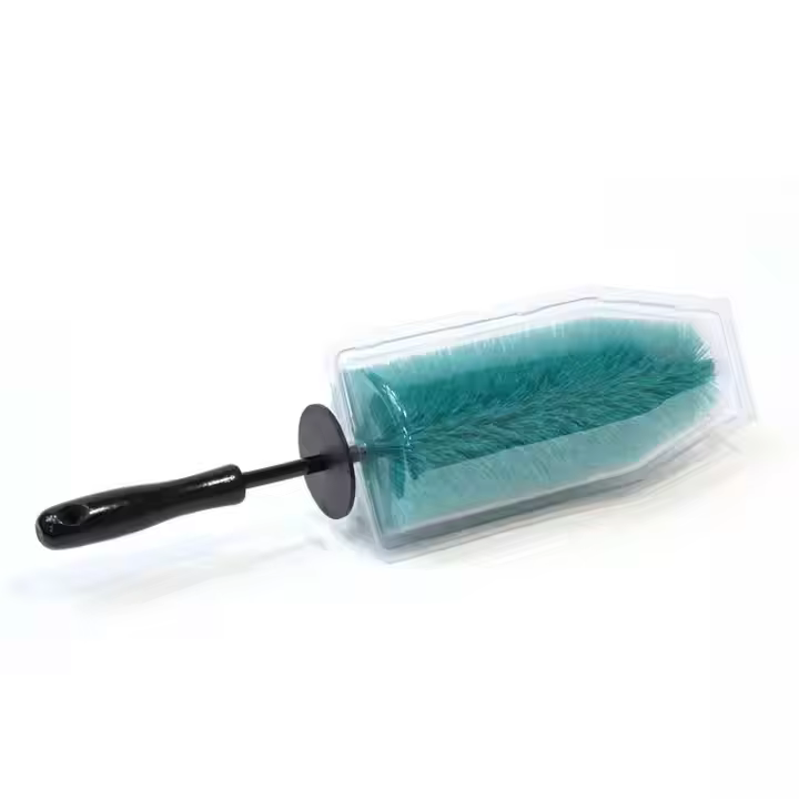 18 Inch Green Soft PP Bristles Car Detailing Wheel Tire Hub Brush for Car Detailing