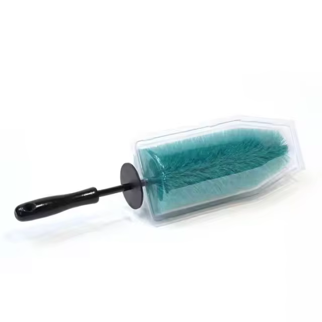 18 Inch Green Soft PP Bristles Car Detailing Wheel Tire Hub Brush for Car Detailing
