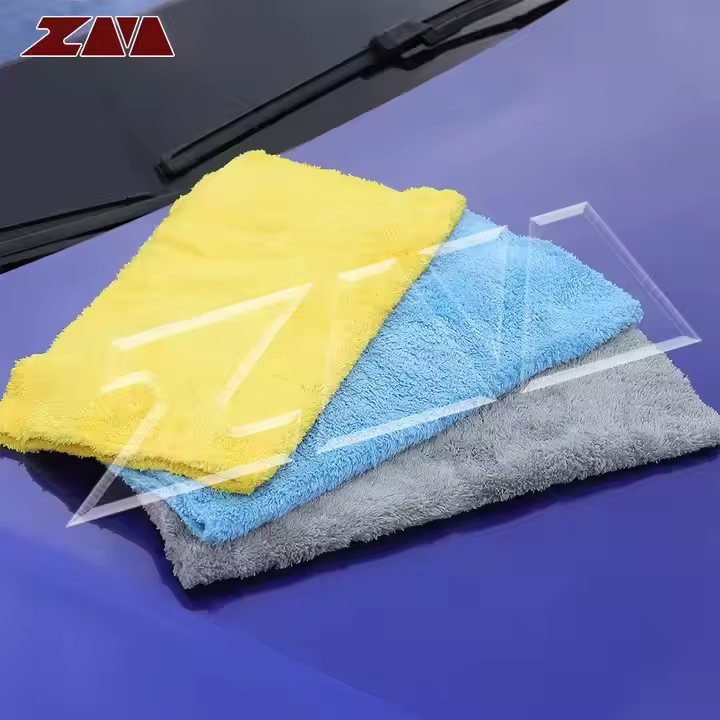 16\"x16\" Highly Absorbent Grey Microfiber Car Wash Towel Lint-Free Cleaning Cloths for Car Washing