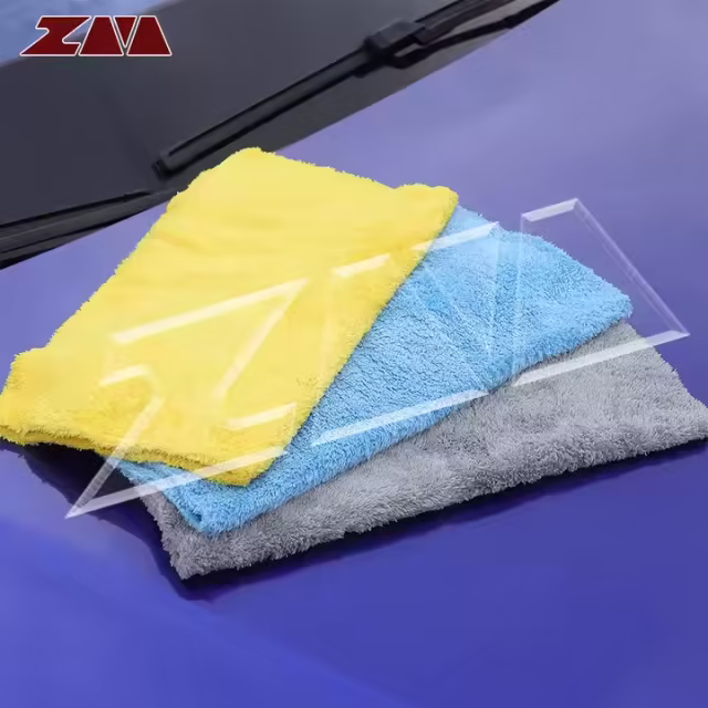16\"x16\" Highly Absorbent Grey Microfiber Car Wash Towel Lint-Free Cleaning Cloths for Car Washing