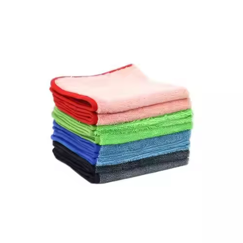 Microfiber 600gsm Red 0.4x0.4m Drying Cloth Towel for Car Care Print Logo 500gsm-1200gsm Weighted for Car Cleaning and Wash