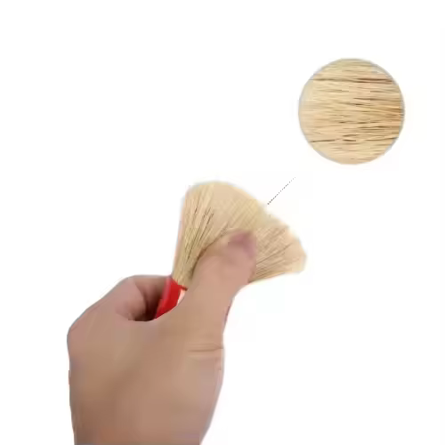 100% Boar Bristles Hair Car Cleaning Detailing Brush Red Colors Plastic Material for Car Care and Dust Removal