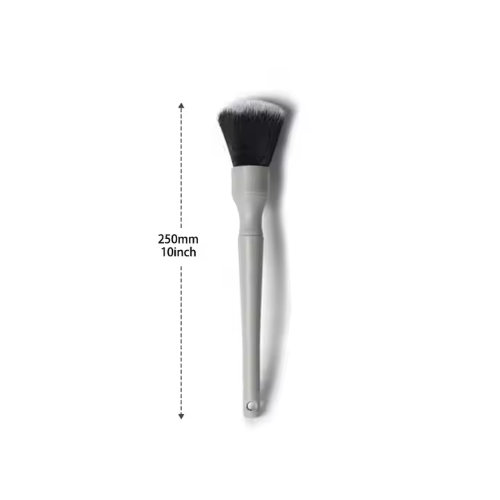 Ultra Soft Gray Synthetic Hair Auto Cleaning Detailing Brush for Car Care Made of Durable Plastic