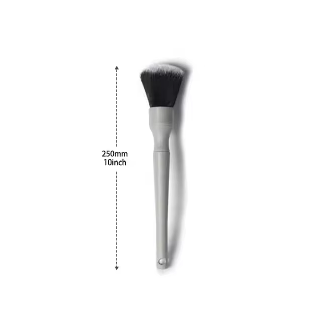 Ultra Soft Gray Synthetic Hair Auto Cleaning Detailing Brush for Car Care Made of Durable Plastic
