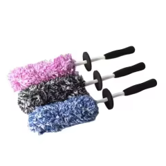 Blue Microfiber Car Washer Brush Plastic and EVA Material for Wheel Hub Washing Cleaning Detailing-Auto Care