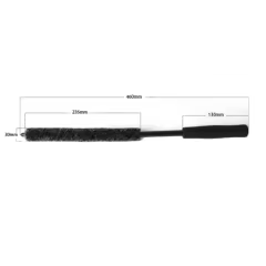 18-Inch Black Wool Wheel Hub Brush for Car Wash Premium Car Wash Brushes