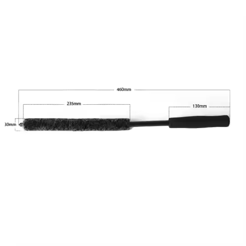 18-Inch Black Wool Wheel Hub Brush for Car Wash Premium Car Wash Brushes