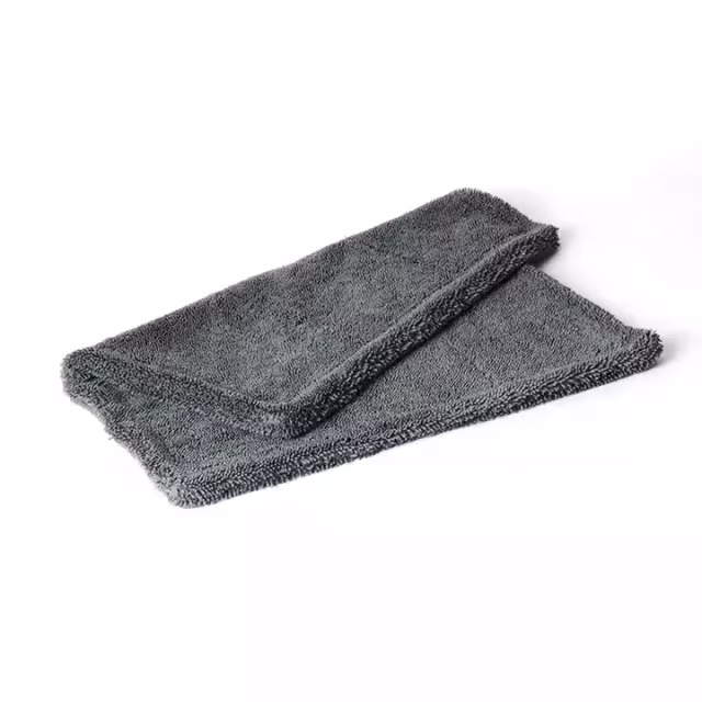 Gray 1200 Gsm 36x36 cm Drying Cloth Car Microfiber Twisted Towel