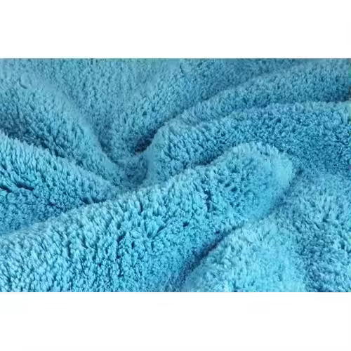 Blue 1200 Gsm Black Edge Microfiber Drying Towel Car Care Car Wash Towel Lightweight Polyester 500gsm Weight