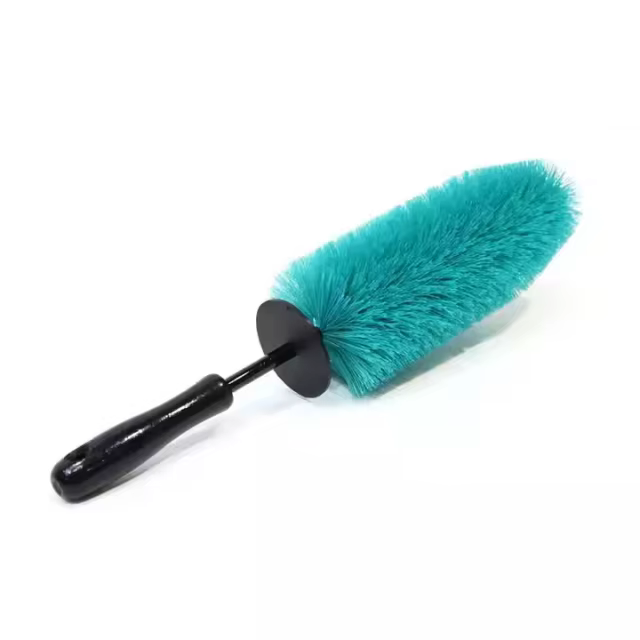 18 Inch Green Soft PP Bristles Car Detailing Wheel Tire Hub Brush for Car Detailing