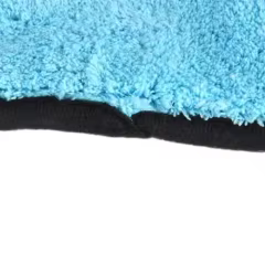 Blue 1200 Gsm Black Edge Microfiber Drying Towel Car Care Car Wash Towel Lightweight Polyester 500gsm Weight