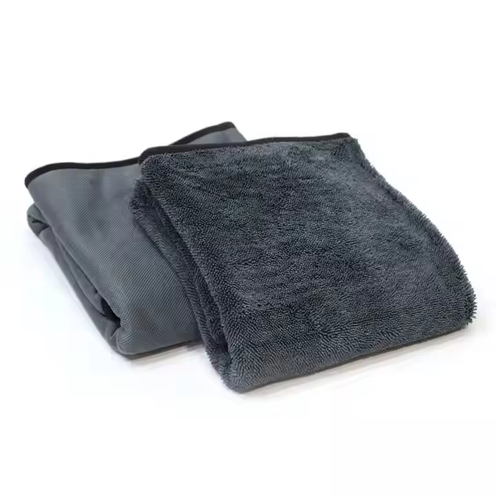 Gray 600gsm 0.7x0.9m Drying Cloth Microfiber Towel for Car Care