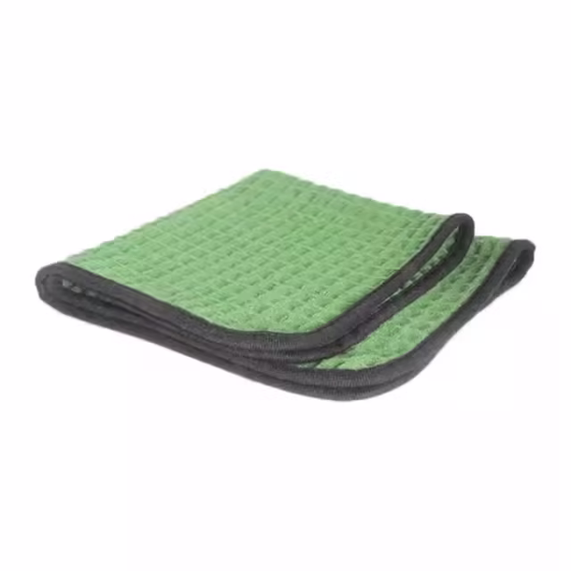 40x40 cm Green Auto Detailing Cloth Car Glass Towel for Car Care