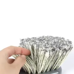Gray PP Soft Hair Car Wheel and Tire Washing Cleaning Detailing Brush for Car Care and Wash Brushes