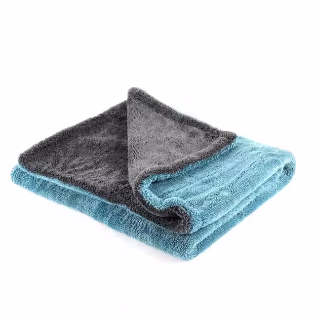 1200GSM 50*70 CM Ultra-fine Fiber Double -layer Two-color Distorted Details Towels for Car Care