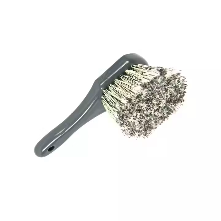 Gray PP Soft Hair Car Wheel and Tire Washing Cleaning Detailing Brush for Car Care and Wash Brushes