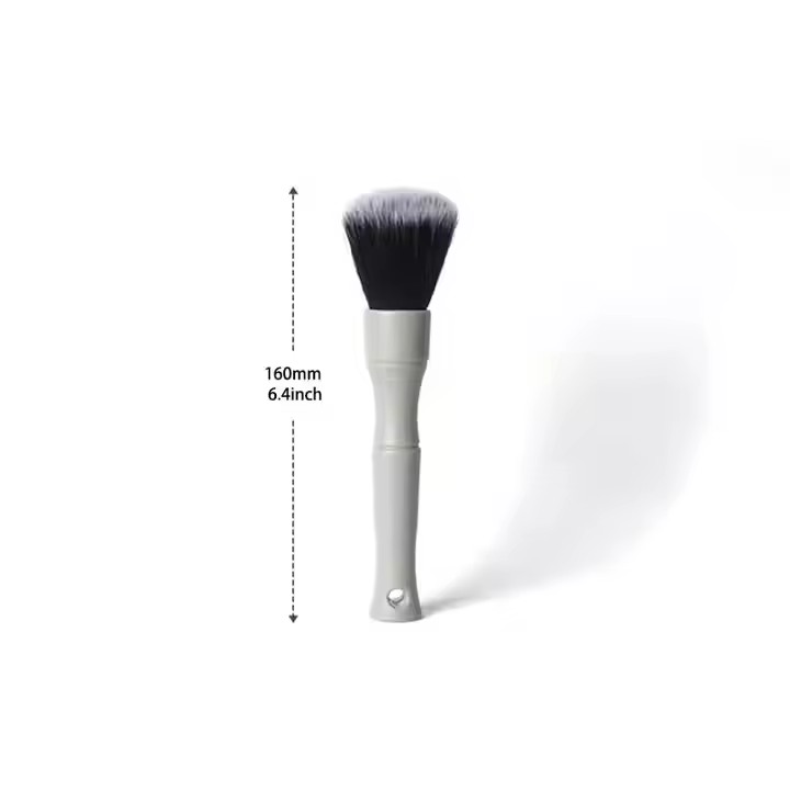 2-Pcs Black Soft Hair Brush Set for Car Detailing & Cleaning Plastic Dust Brush with Handle for Car Washers