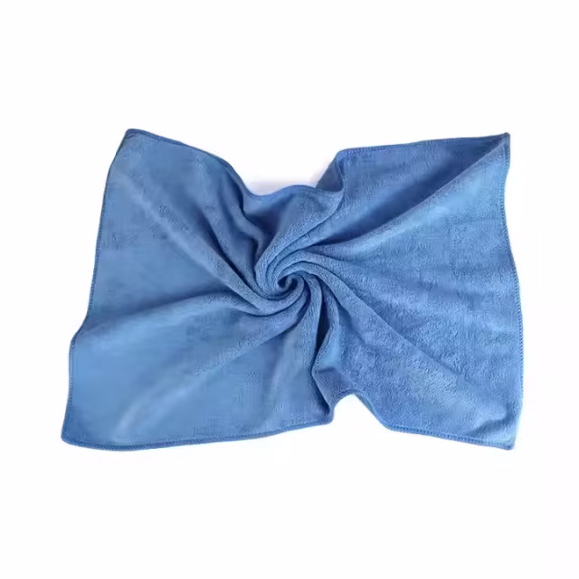 16x24inch Blue Microfibre Polyester Car Care Cloth 500gsm 1200gsm for Detailing Cleaning Drying Washing Towel with Print Logo