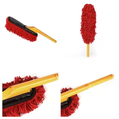 Cotton Car Wax duster Car Wash Cleaning Care Brushes Wooden Handle