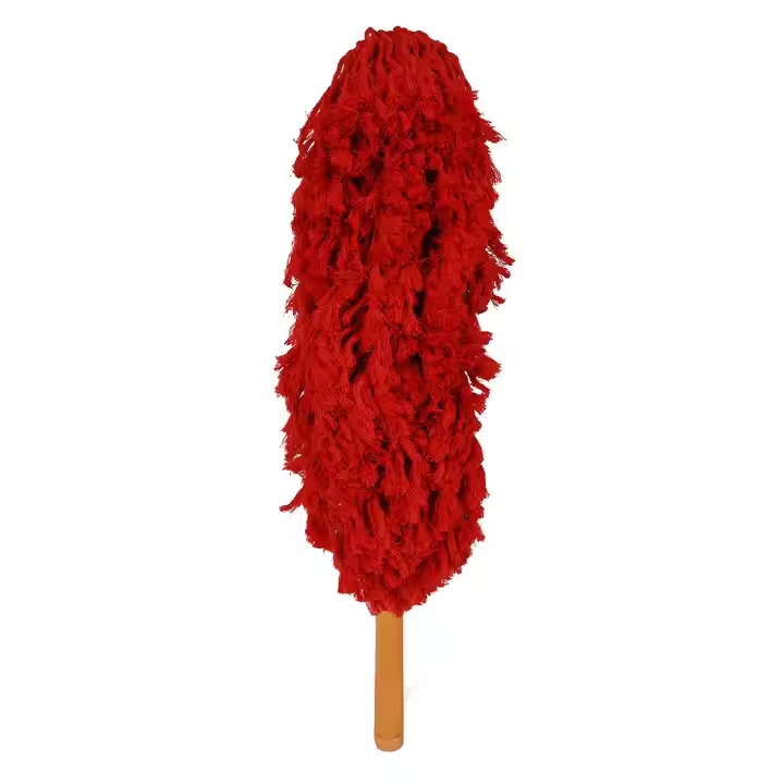 Wooden Handle Car Cleaning Brush Wax Cotton Car Cleaning duster Cotton Car Duster