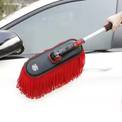 Car Duster Exterior，Scratch Free Soft Brush Kit for,Truck,SUV,RV and Motorcycle,Wax Cotton Hair, Extendable Handle,Car Feather Duster,No Lint