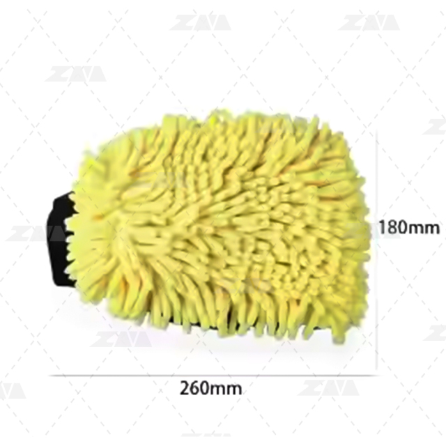 Yellow Double Side Car Cleaning Washing Mitt Gloves for Car Care