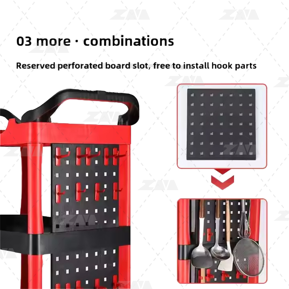 Customizable Factory Trolley Detail Cart for Car Wash Cost-Effective Tool Storage Cart for Car Detailing Tools