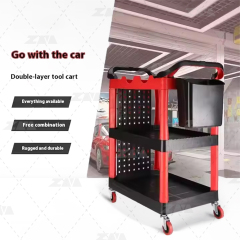 Customizable Factory Trolley Detail Cart for Car Wash Cost-Effective Tool Storage Cart for Car Detailing Tools
