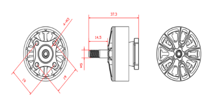 Drone Motor Series - T1-2807 1300KV