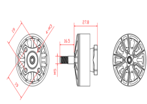 Drone Motor Series - T1-2812 915KV