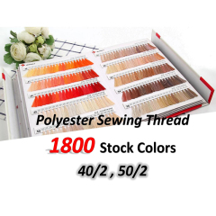 100% spun polyester sewing thread dyed sewing threads 40S/2 50S/2 with 1800 stock colors
