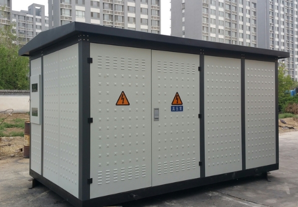 Electric vehicle charging station box-type substation