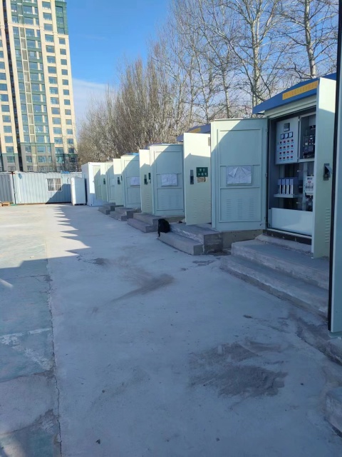 Electric vehicle charging station box-type substation
