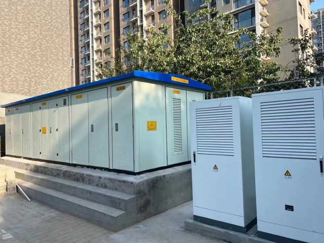 Electric vehicle charging station box-type substation