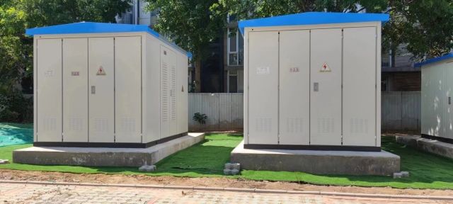 Electric vehicle charging station box-type substation