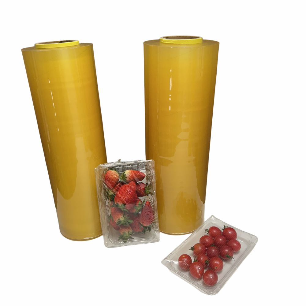 Film estirable de PVC para alimentos,Film transparente de PVC,grupo de paquetes estables