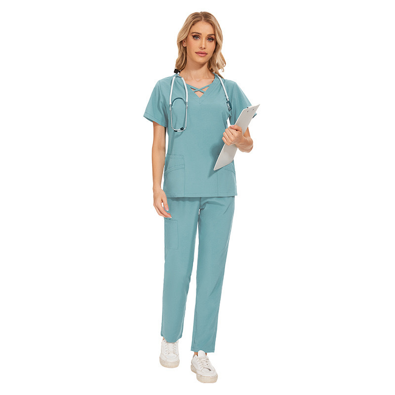 Crossover style at neckline