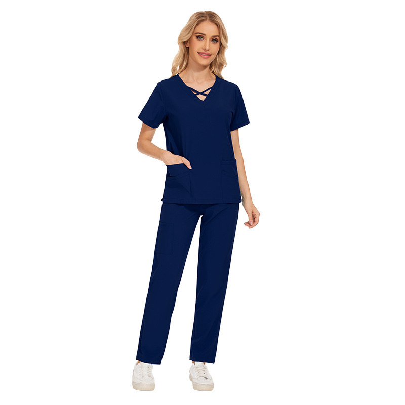 Crossover style at neckline