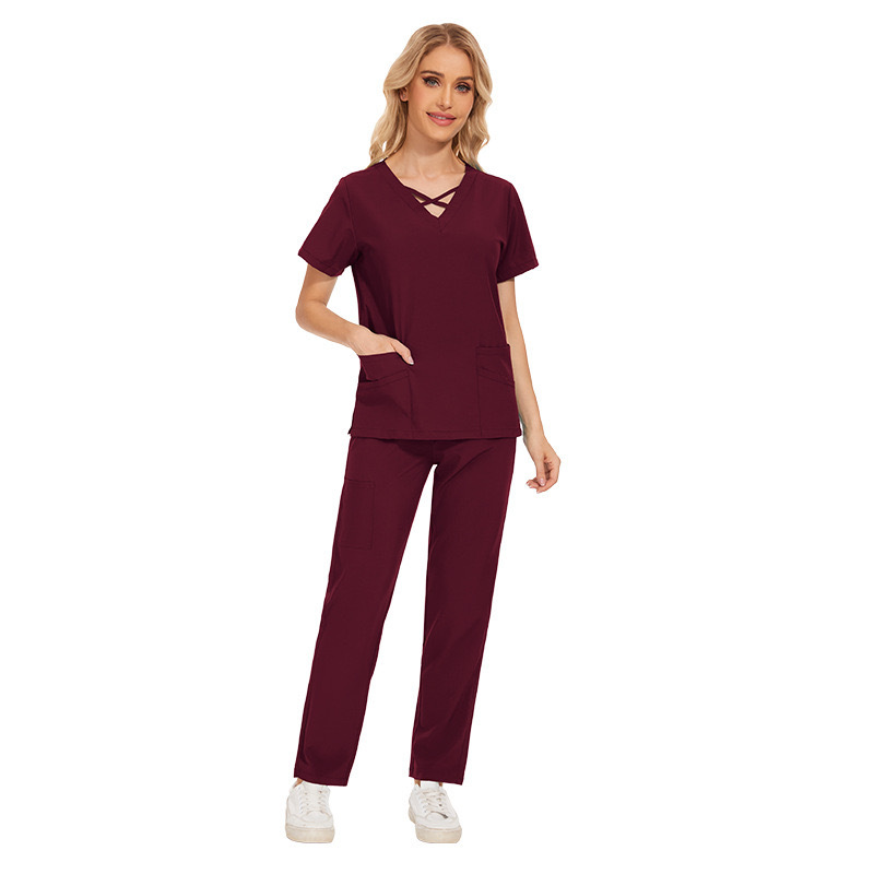 Crossover style at neckline