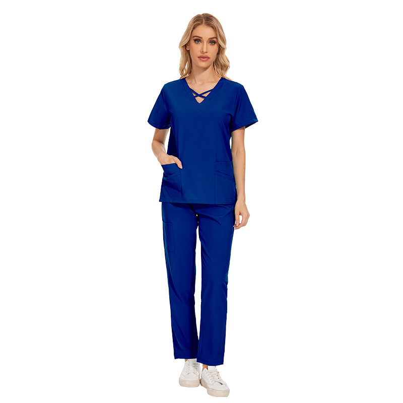 Crossover style at neckline