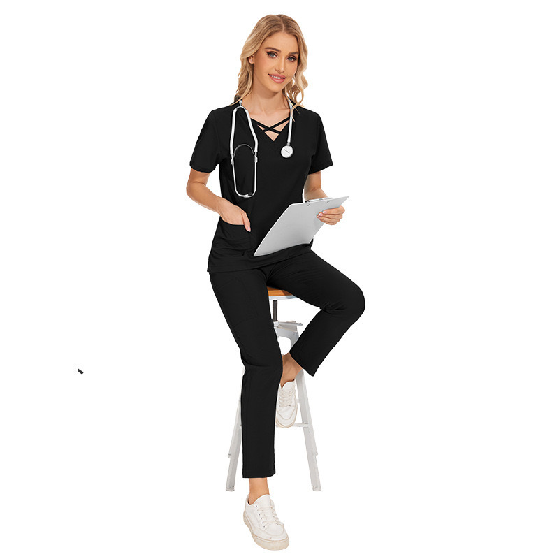 Crossover style at neckline