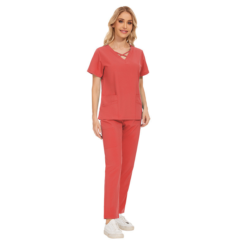 Crossover style at neckline