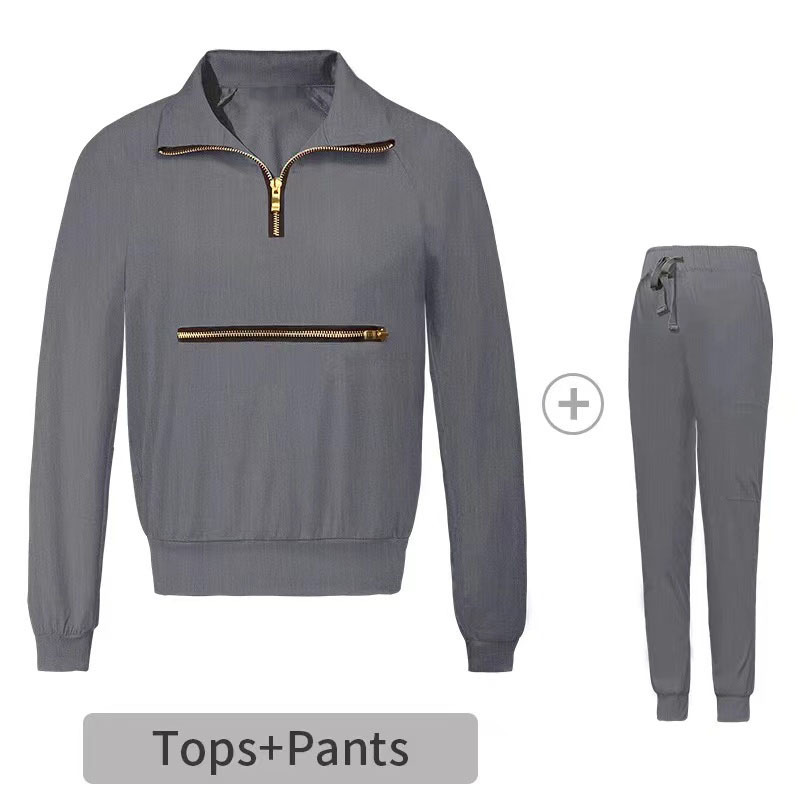 Long-sleeved horizontal zipper style