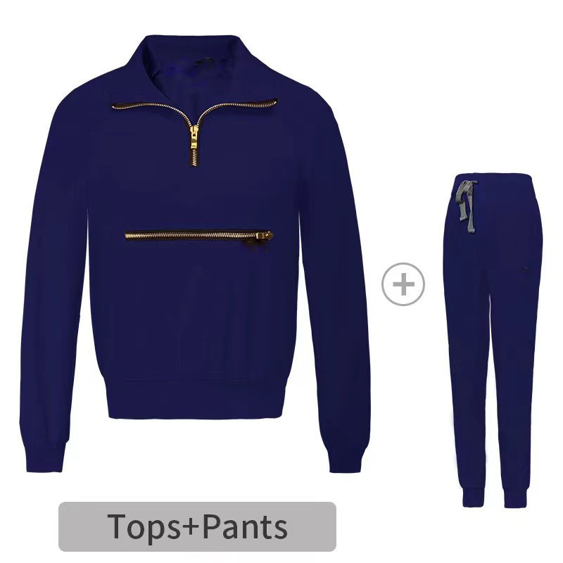 Long-sleeved horizontal zipper style