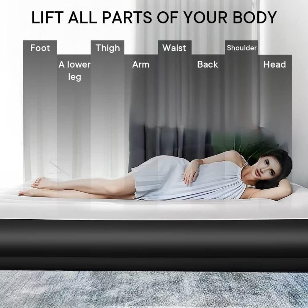 RINIUL Airbeds Inflatable beds Simple Inflatable beds Outdoor Camping Tent Folding Portable Inflatable beds - Queen Size