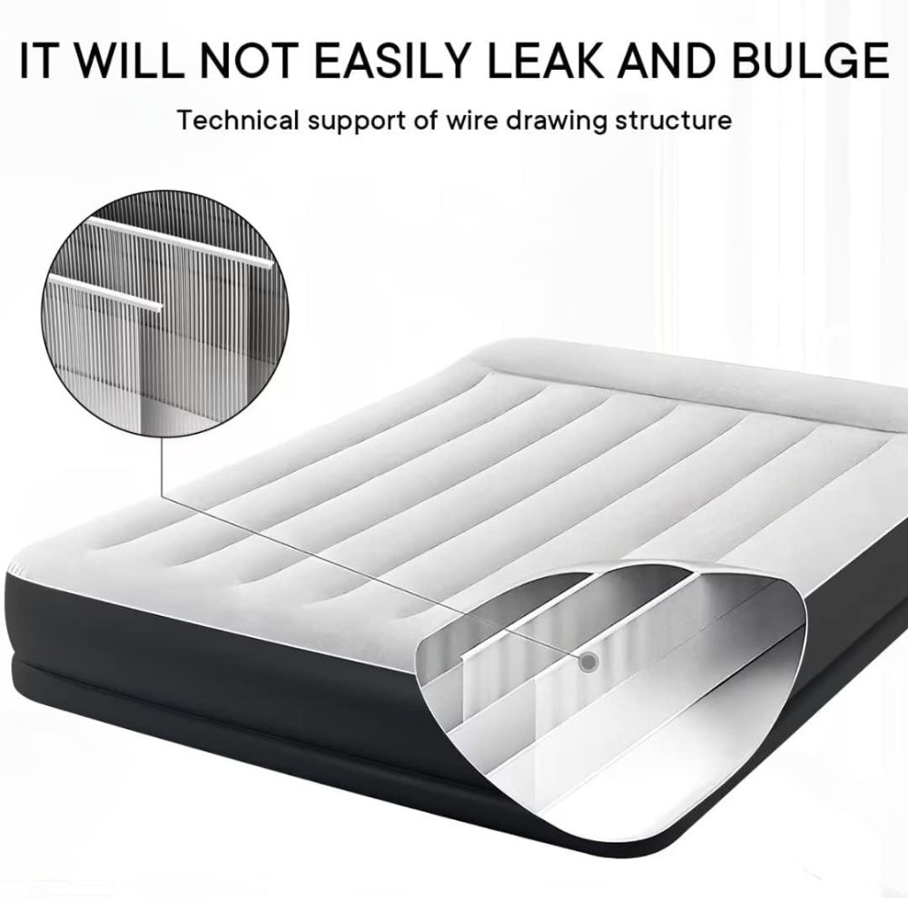RINIUL Airbeds Inflatable beds Simple Inflatable beds Outdoor Camping Tent Folding Portable Inflatable beds - Queen Size